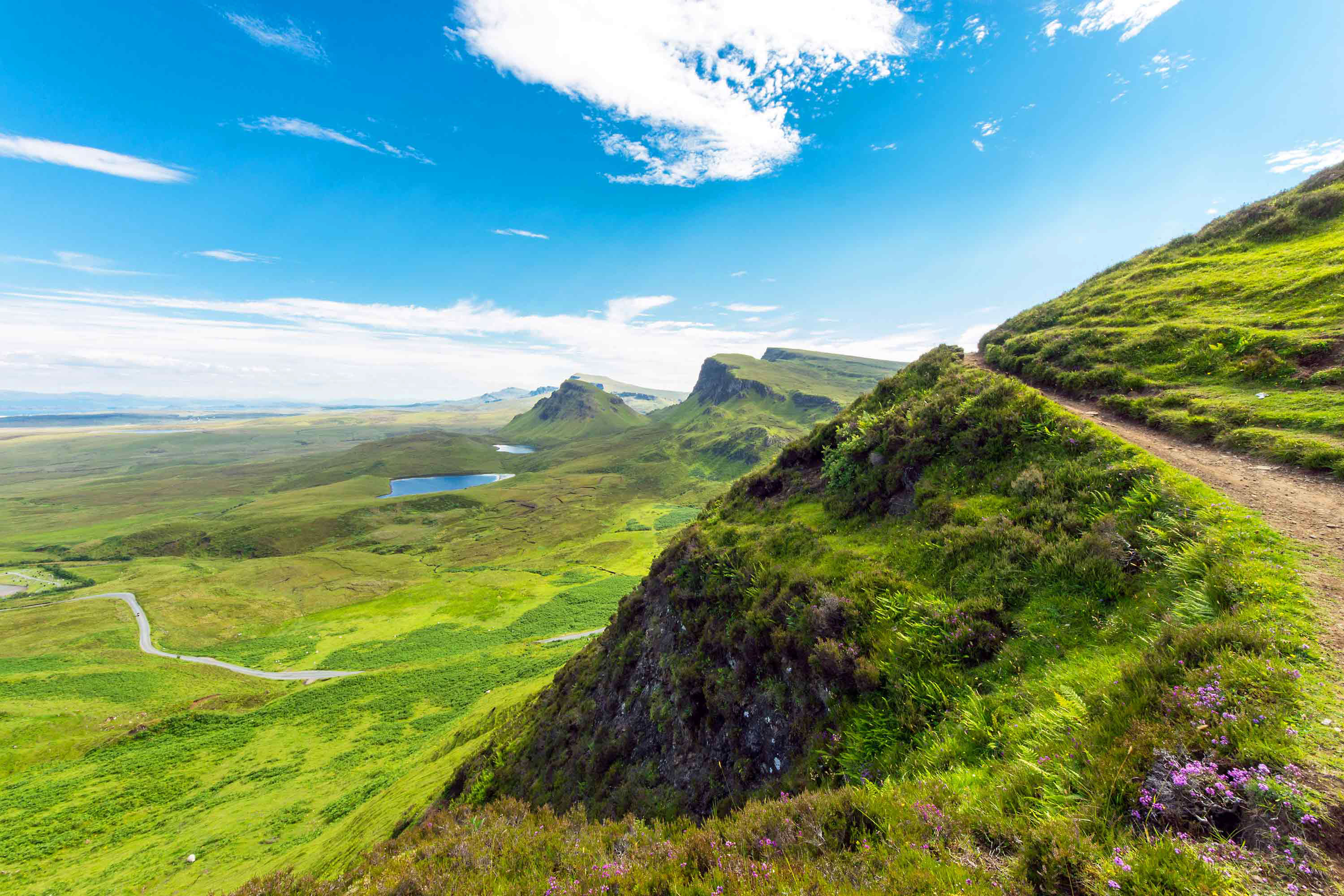 Lochalsh Taxis offering tours of the Isle of Skye visit the Quiraing and enjoy walking and hiking 
